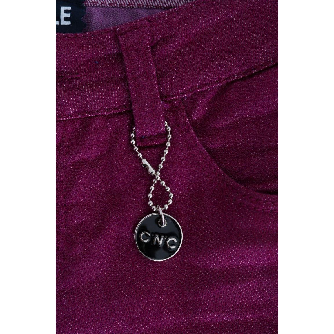 Costume National Purple Cotton Stretch Slim Denim Jeans