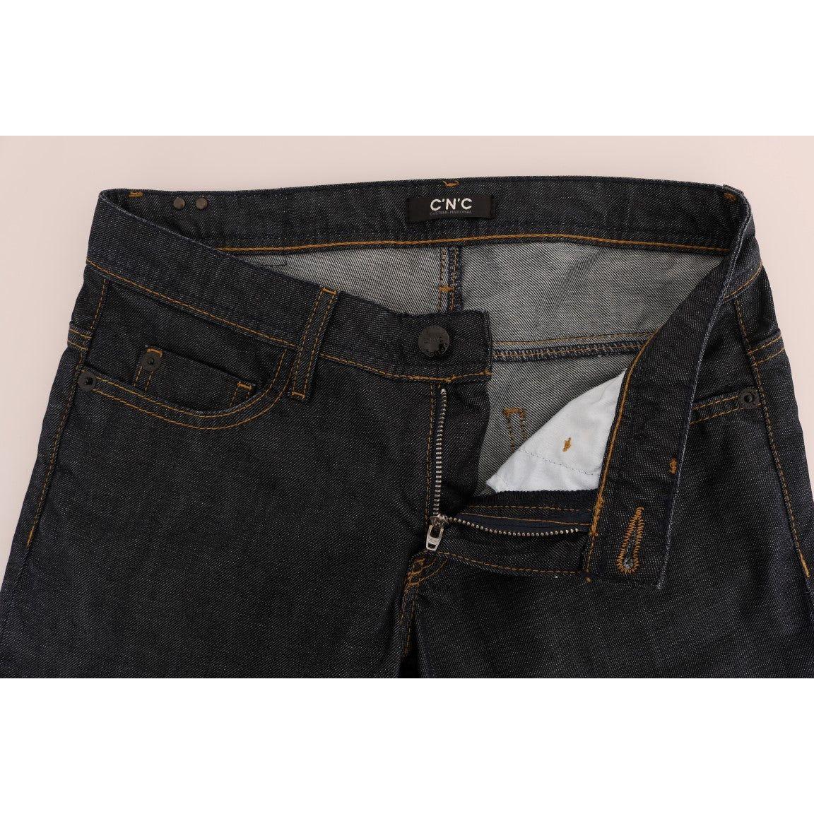 Costume National Dark Blue Cotton Classic Fit Jeans