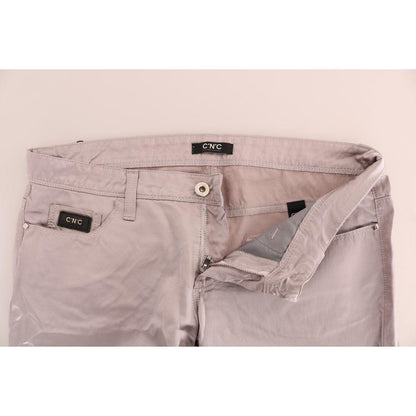 Costume National Beige Cotton Slim Fit Jeans 1728,35% Cotton,67345645728,Beige,Clothing,Costume National,Jeans & Pants - Women - Clothing,Jeans Denim - Clothing,Material: 65% Rayon,New with tags,Slim Fit Jeans - Jeans Denim - Clothing,W26,W28,Women,Women