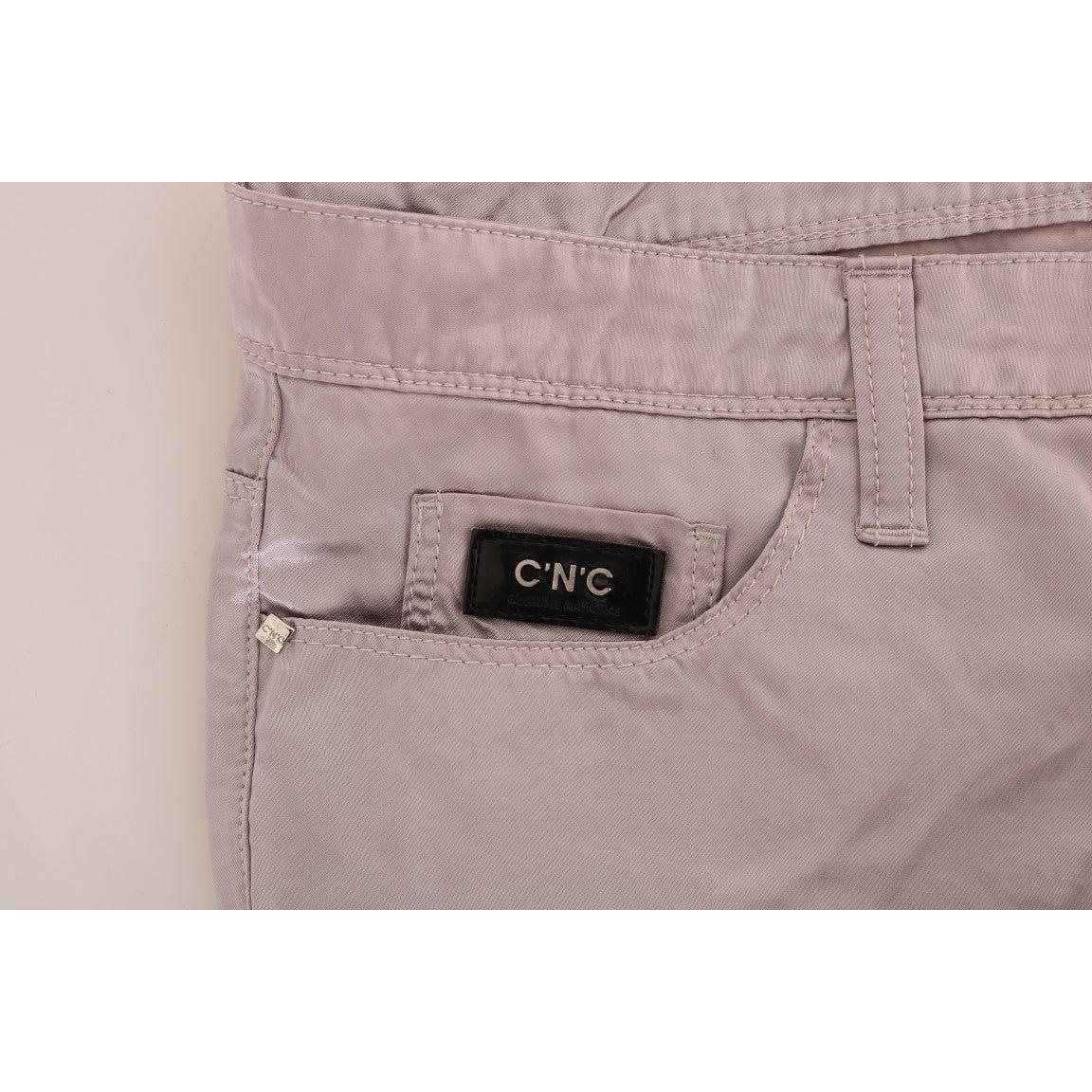 Costume National Beige Cotton Slim Fit Jeans 1728,35% Cotton,67345645728,Beige,Clothing,Costume National,Jeans & Pants - Women - Clothing,Jeans Denim - Clothing,Material: 65% Rayon,New with tags,Slim Fit Jeans - Jeans Denim - Clothing,W26,W28,Women,Women