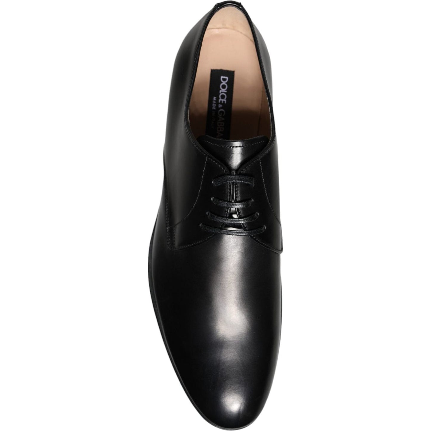 Dolce & Gabbana Black Leather Derby Formal Dress Shoes Dolce & Gabbana