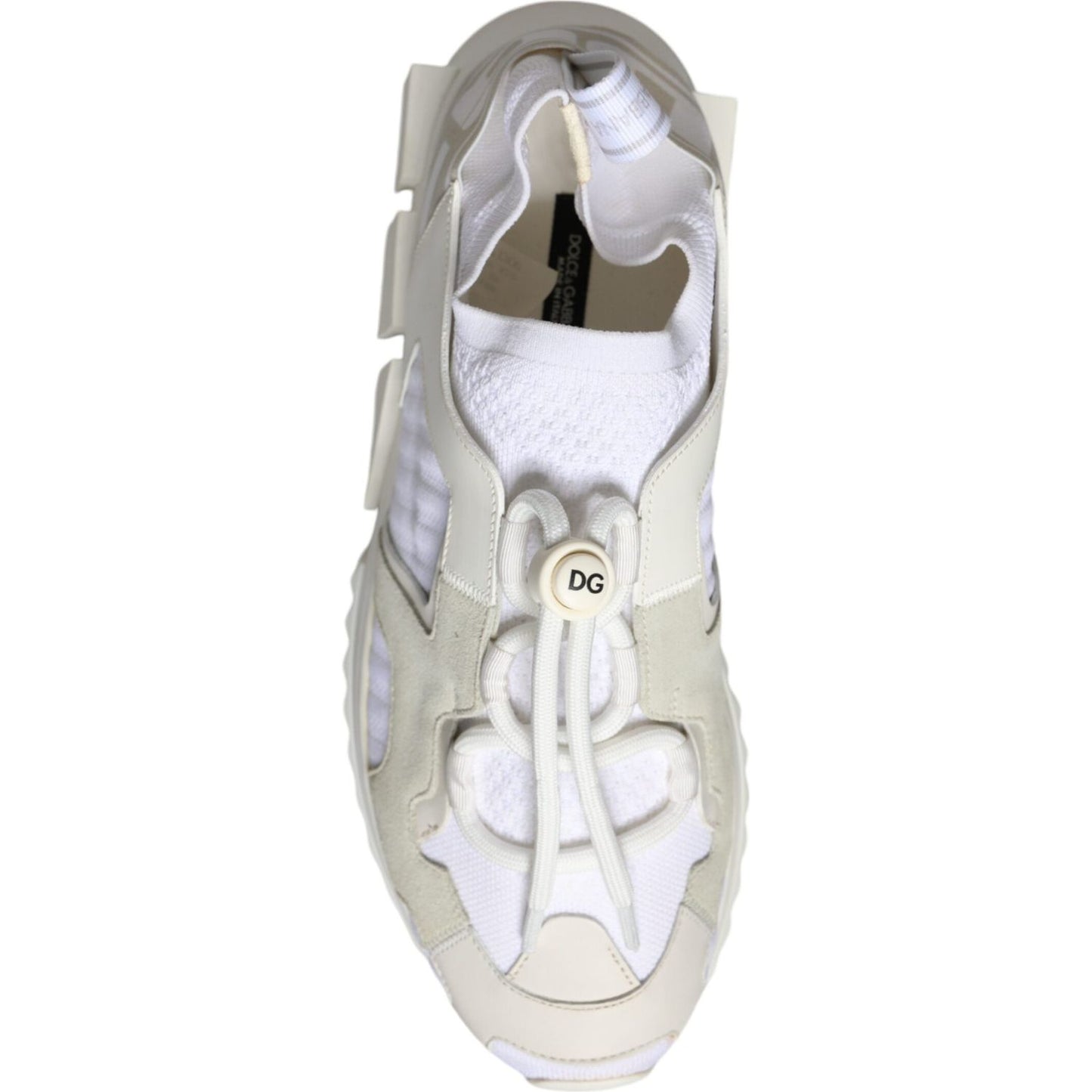 Dolce & Gabbana White Mesh Sorrento Trekking Sneakers Shoes Dolce & Gabbana