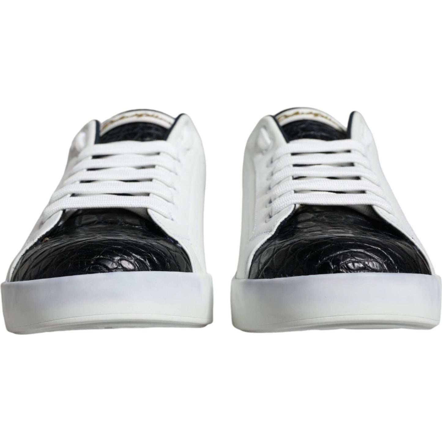 Dolce & Gabbana White Leather Logo Portofino Sneaker Shoes Dolce & Gabbana