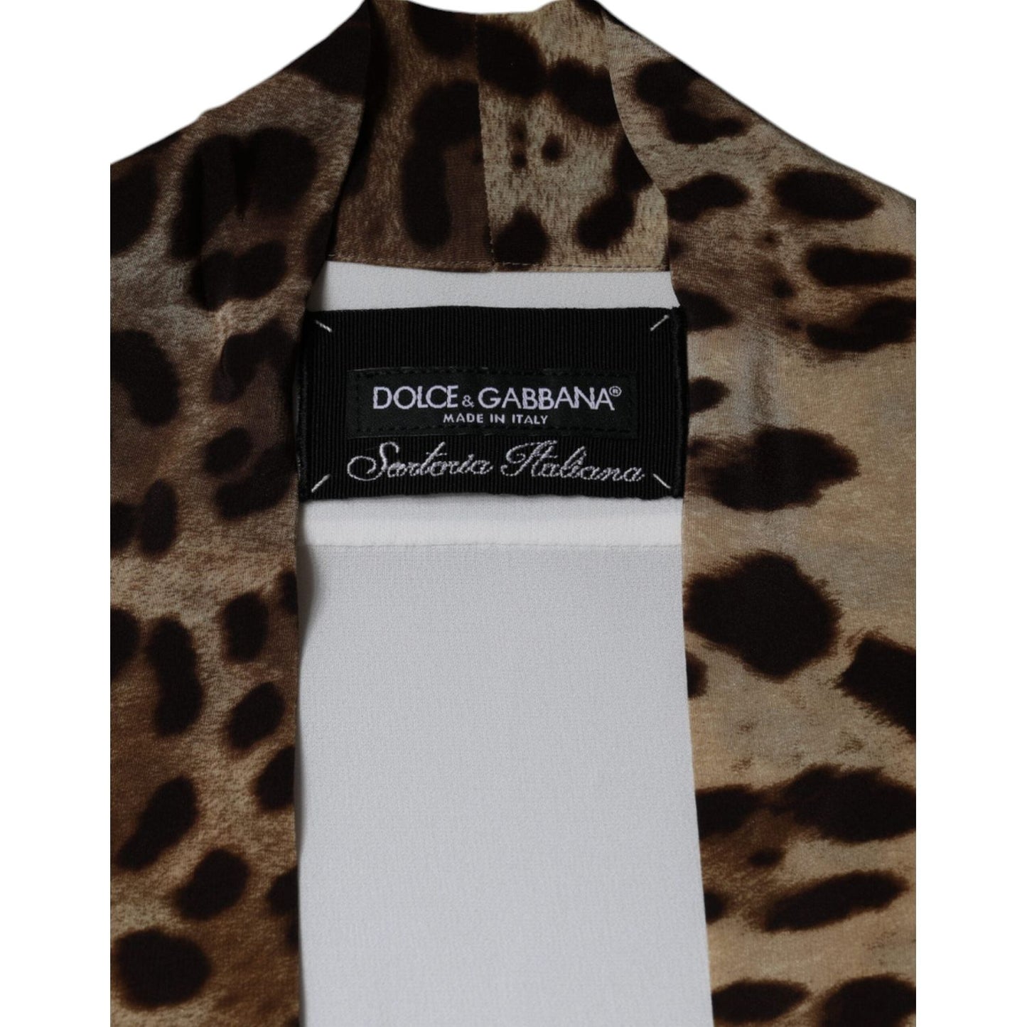 Dolce & Gabbana White Ascot Collar Long Sleeve Top Blouse Dolce & Gabbana