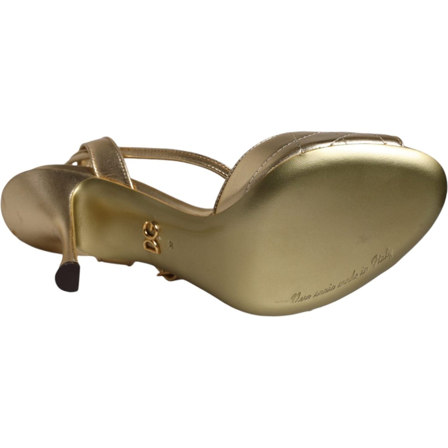 Dolce & Gabbana Gold Devotion Embellished Keira Sandals Shoes Dolce & Gabbana