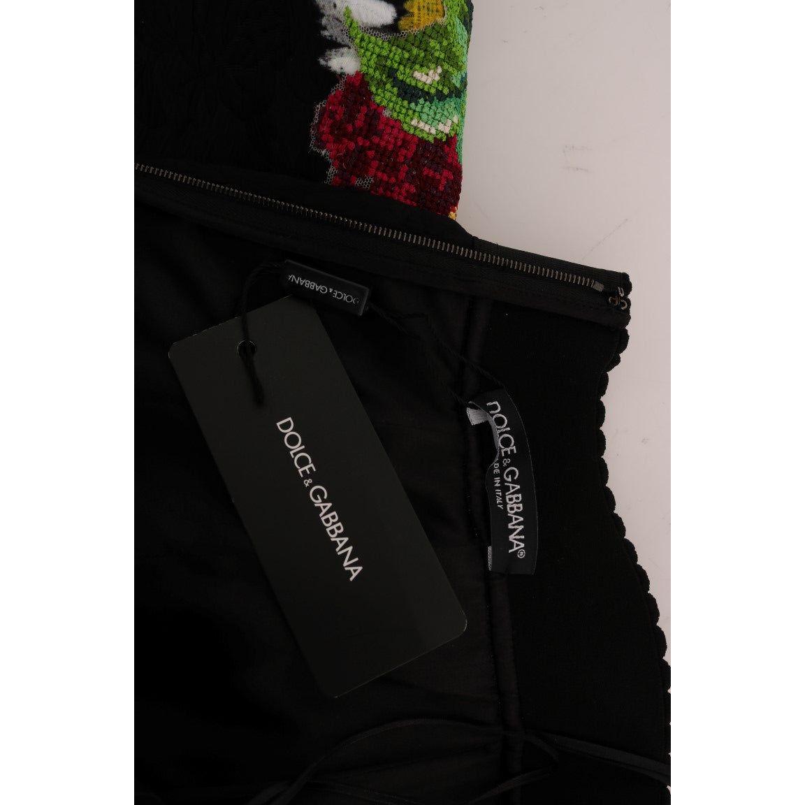 تنورة دولتشي آند غابانا المزينة بقصّة A-Line حتى منتصف الساق