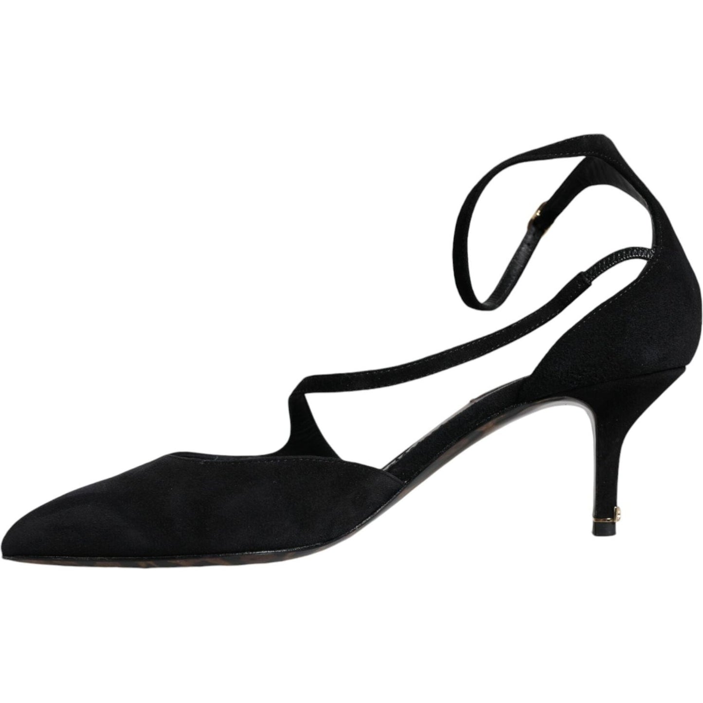 Dolce & Gabbana Black Suede Ankle Strap Heels Pumps Shoes Dolce & Gabbana