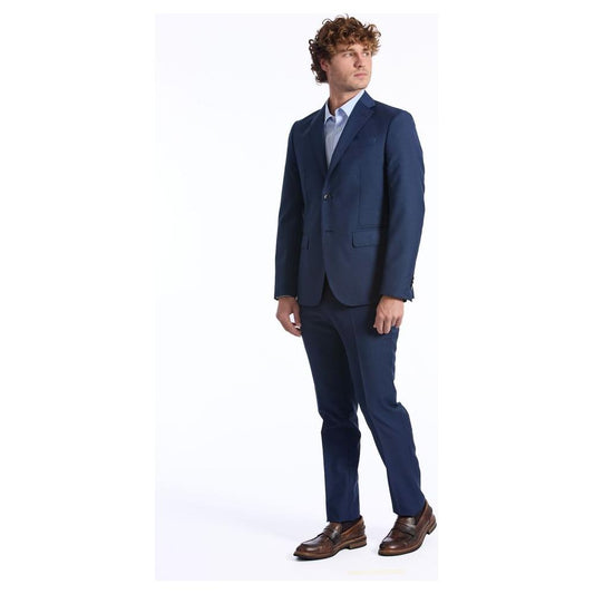 Baldinini Trend Blue Wool Men Suit Baldinini Trend