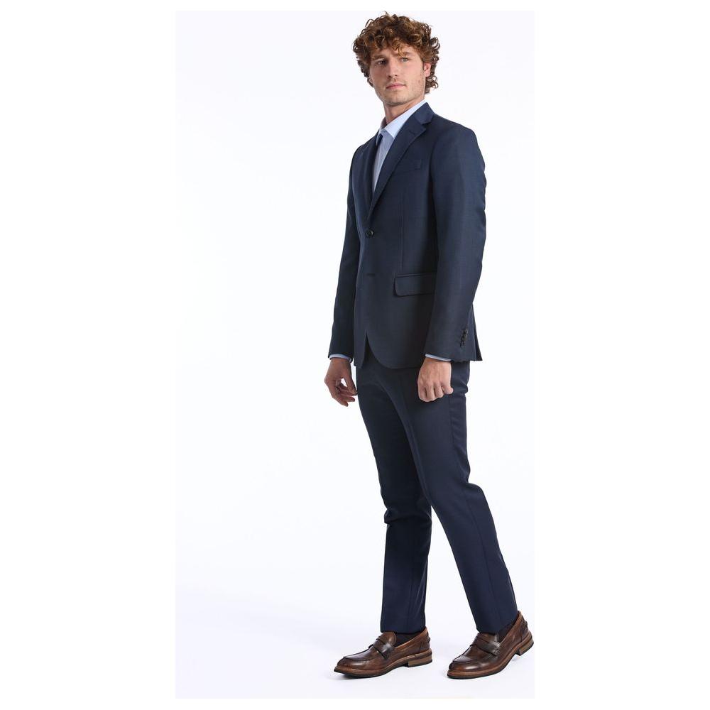 Baldinini Trend Blue Wool Suit Baldinini Trend