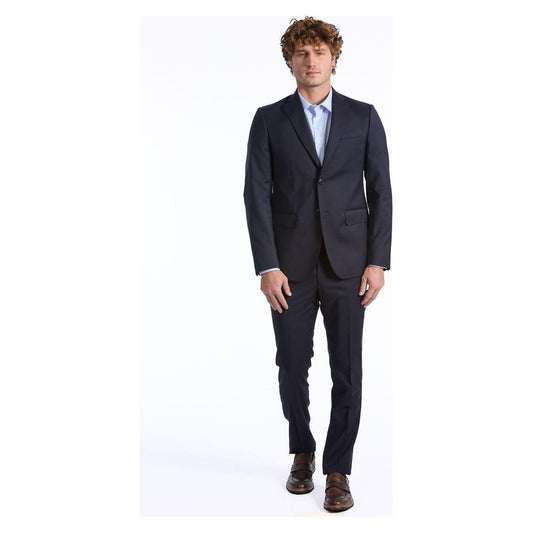 Baldinini Trend Blue Wool Men Suit Baldinini Trend