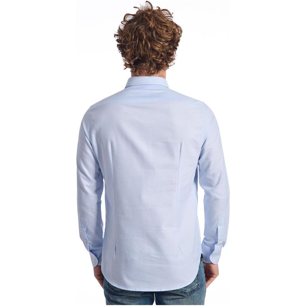 Baldinini Trend Light Blue Cotton Shirt Baldinini Trend