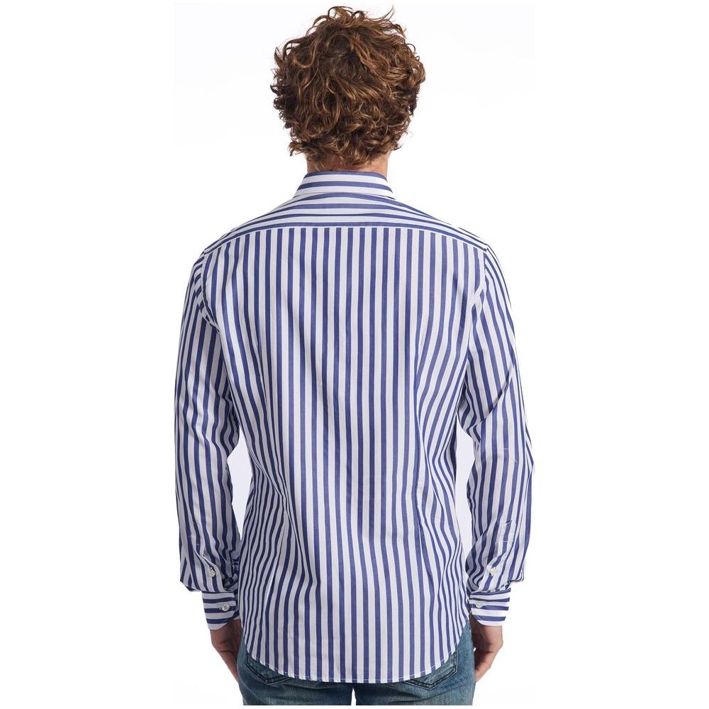 Baldinini Trend Blue Cotton Shirt Baldinini Trend