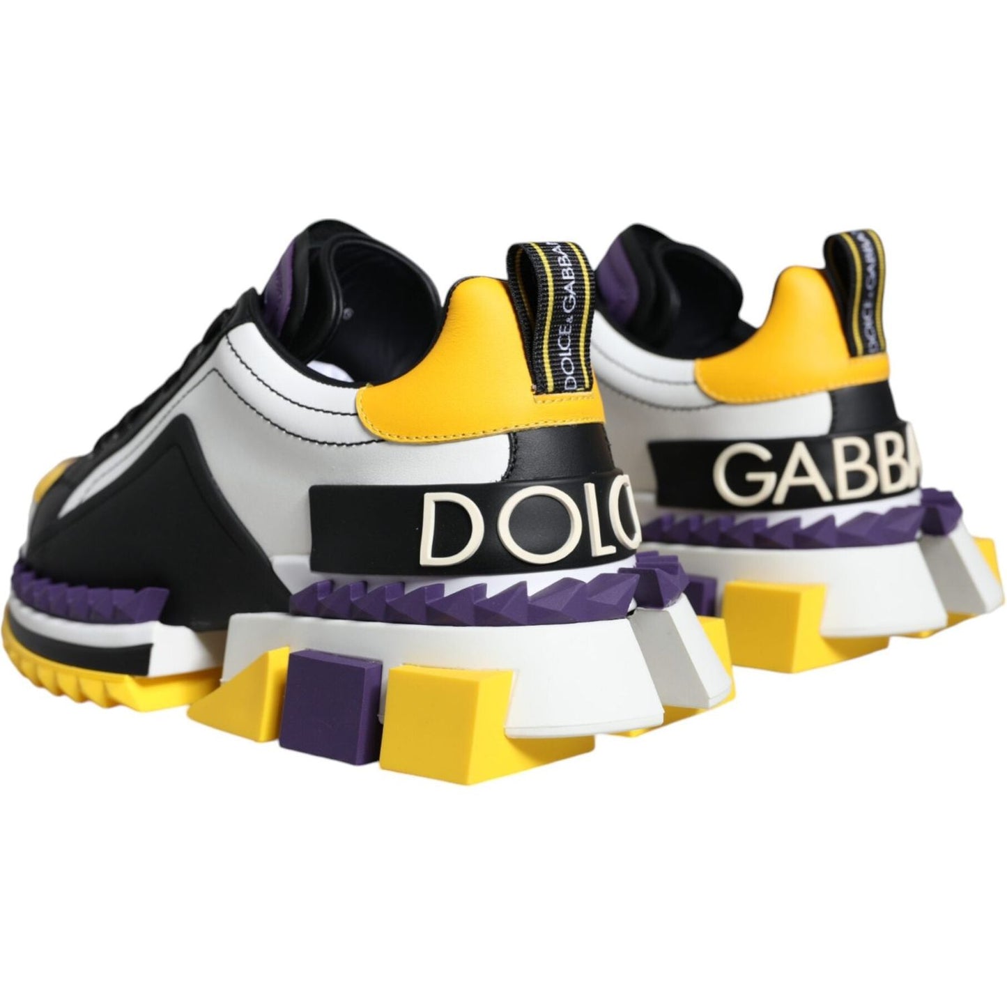 Dolce & Gabbana Multicolor Leather Super Queen Sneakers Shoes Dolce & Gabbana