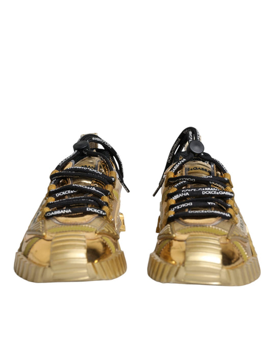 Dolce & Gabbana Metallic Gold NS1 Low Top Sneakers Shoes Dolce & Gabbana