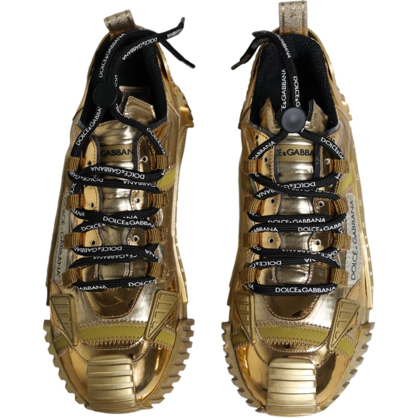 Dolce & Gabbana Metallic Gold NS1 Low Top Sneakers Shoes Dolce & Gabbana