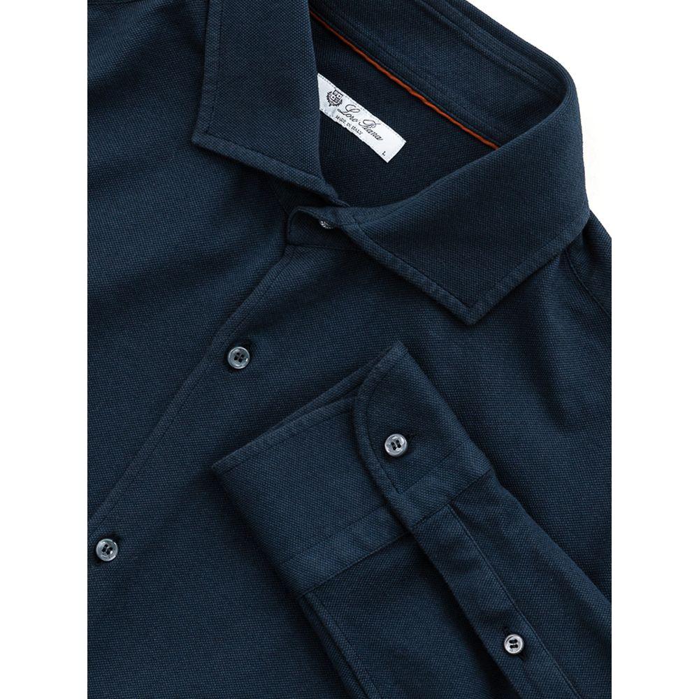 Loro Piana Blue Cotton Shirt Loro Piana