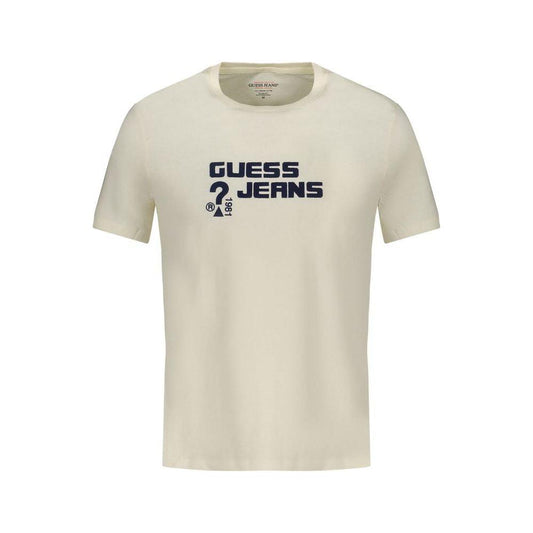 Guess Jeans Beige Cotton T-Shirt Guess Jeans