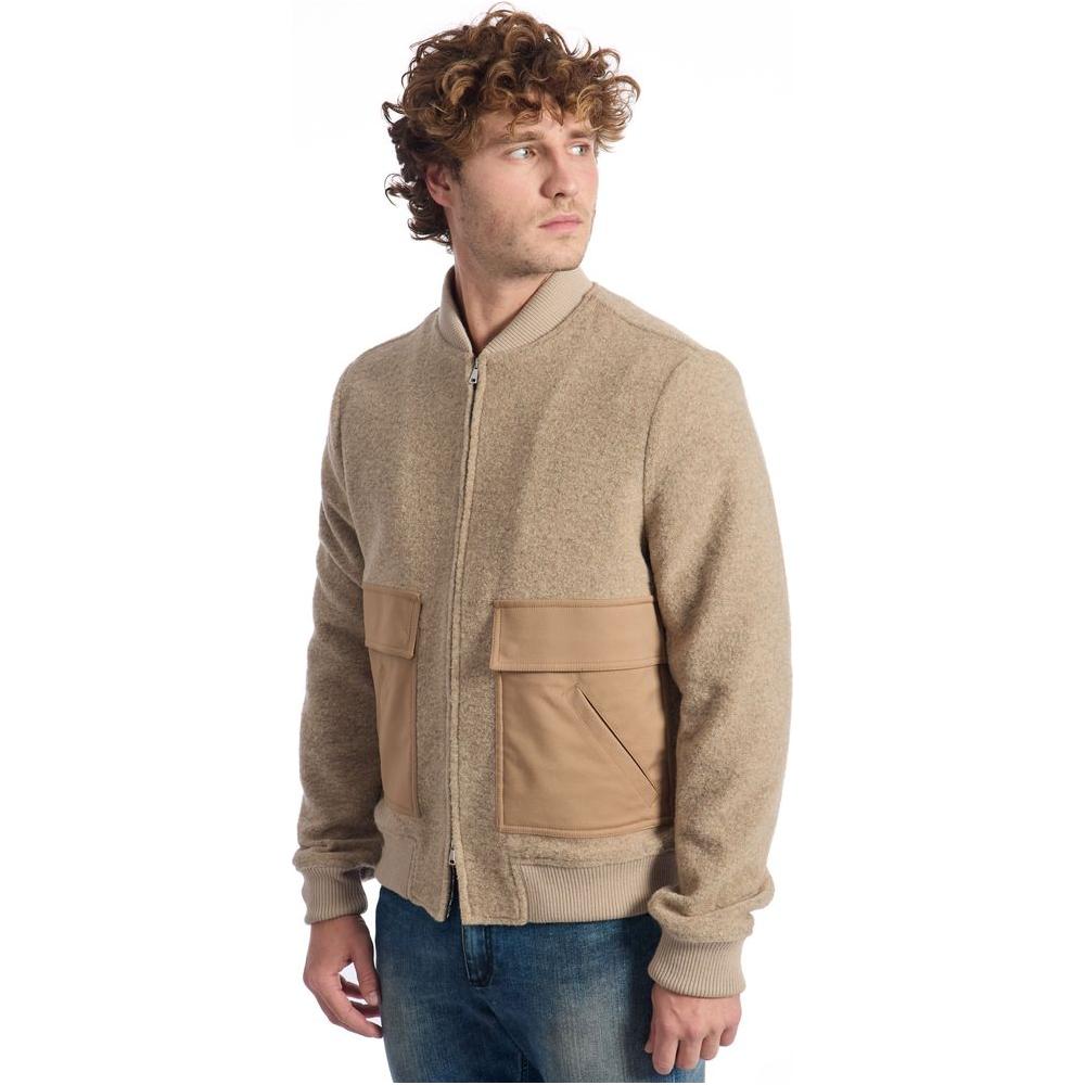 Roberto Pepe Luxury Beige Wool Jacket Roberto Pepe Luxury