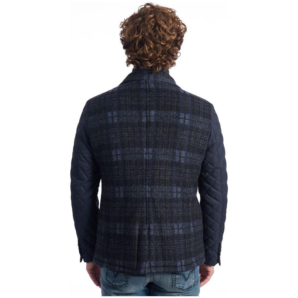 Roberto Pepe Luxury Blue Wool Jacket Roberto Pepe Luxury