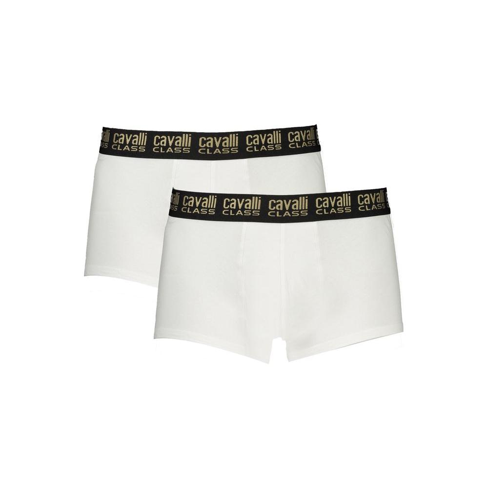 Cavalli Class White Cotton Underwear Cavalli Class