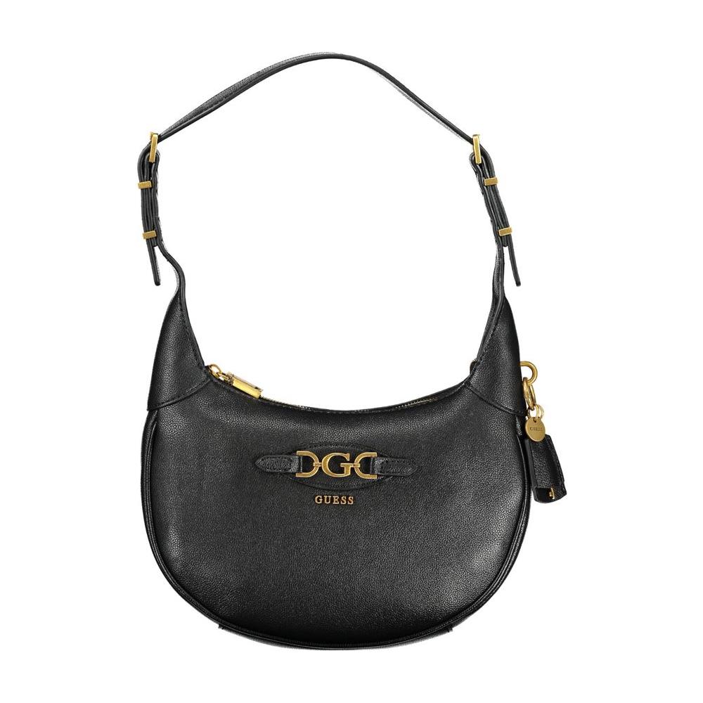 Guess Jeans Black Leather Handbag Guess Jeans