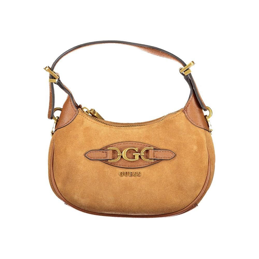 Guess Jeans Brown Leather Handbag Guess Jeans