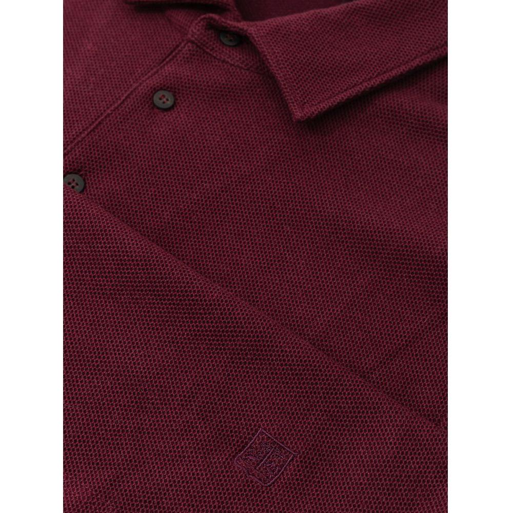 Corneliani Bordeaux Cotton Polo Shirt Corneliani