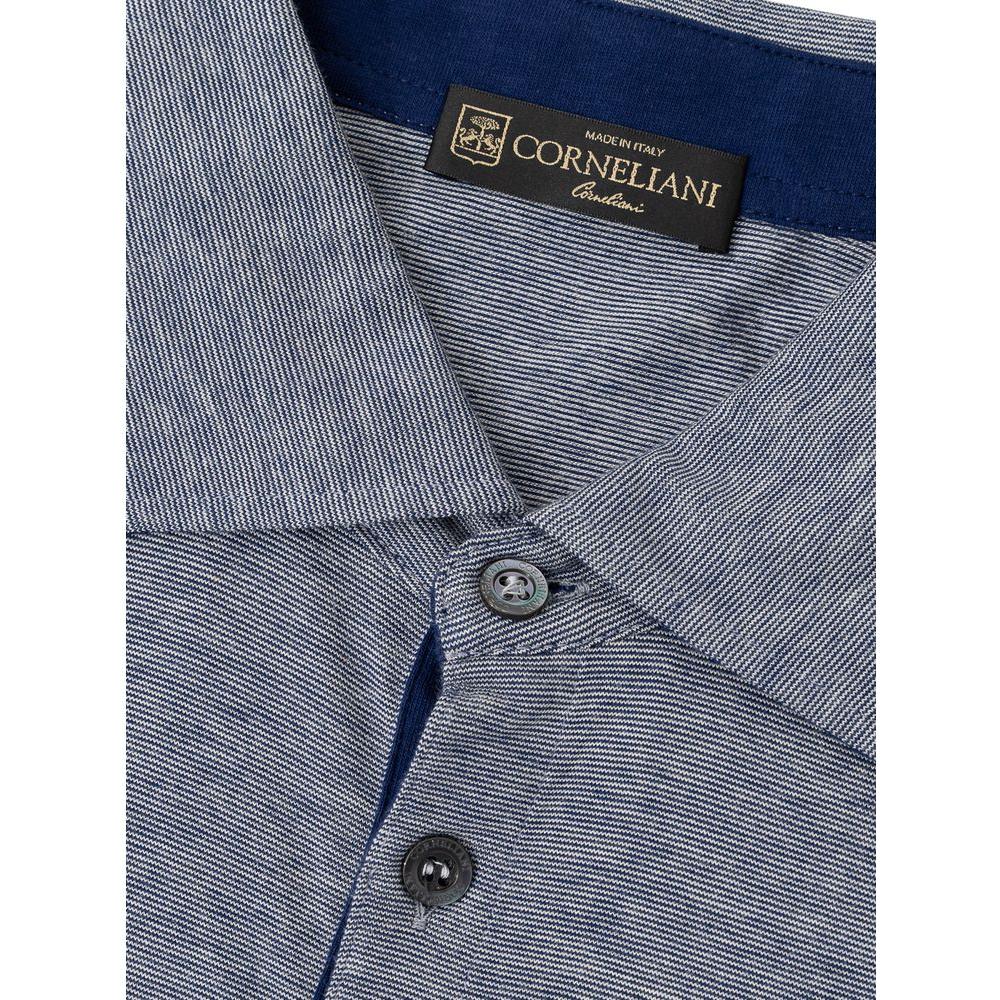 Corneliani Gray Cotton Polo Shirt Corneliani