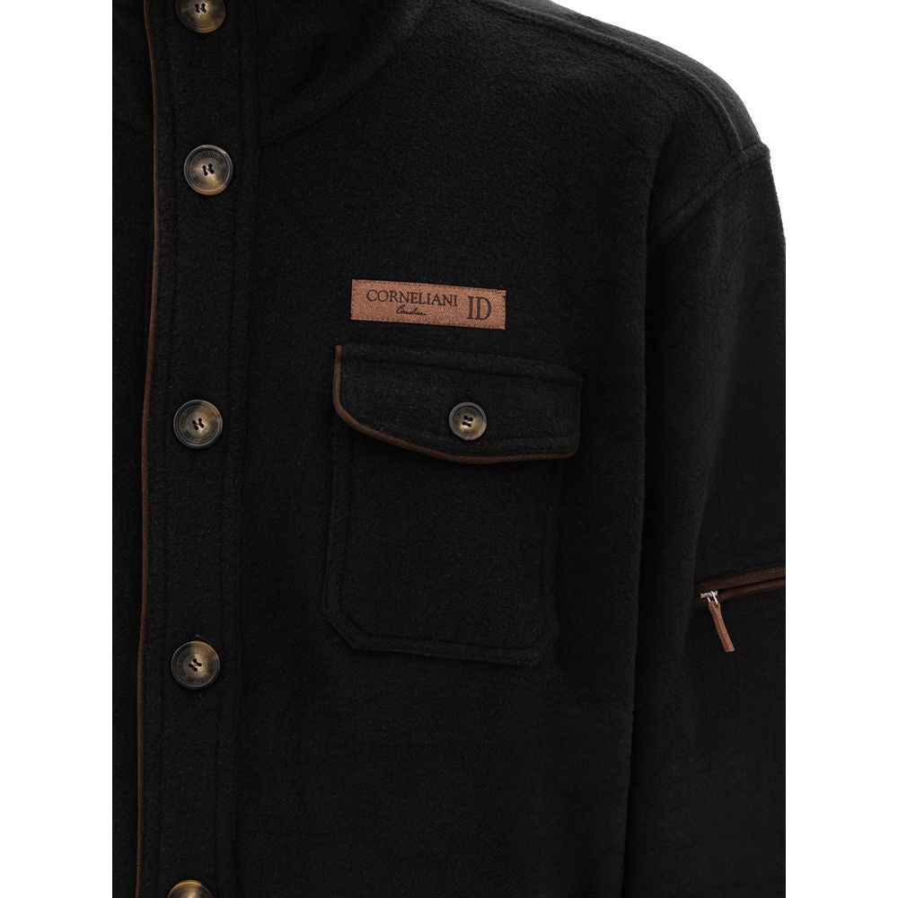 Corneliani Black Viscose Cardigan Corneliani