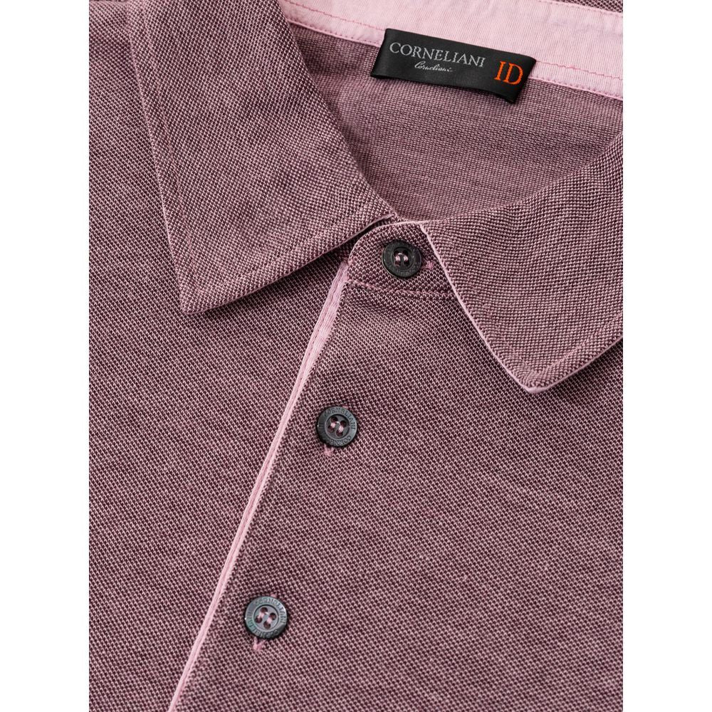 Corneliani Purple Cotton Polo Shirt Corneliani