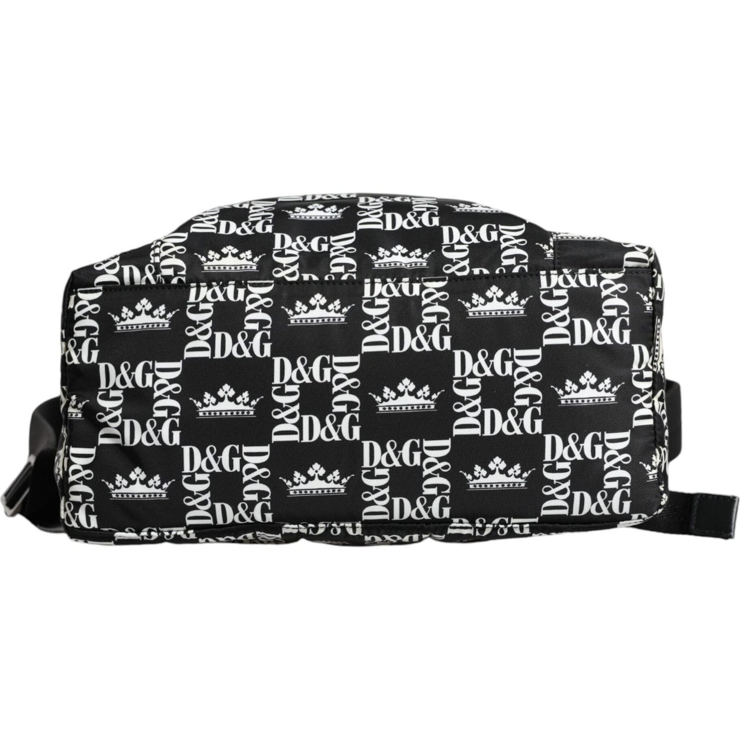 Dolce & Gabbana Black White DG Crown Logo Nylon Backpack Bag Dolce & Gabbana