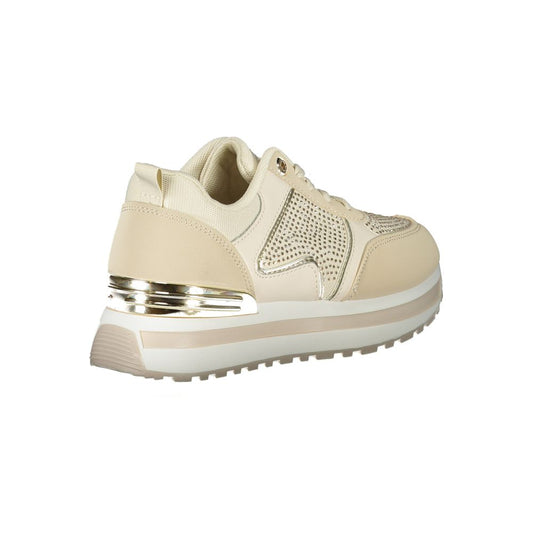 Laura Biagiotti Beige Polyester Sneaker Laura Biagiotti