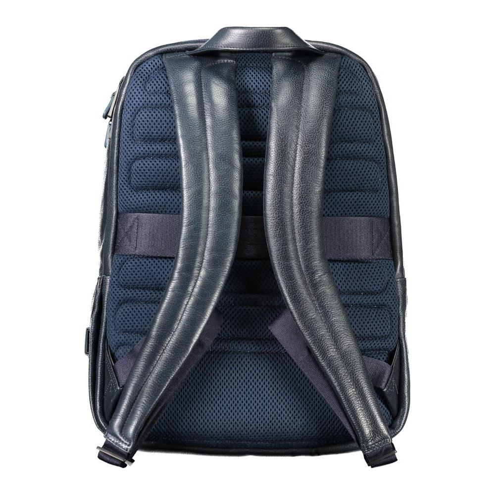 Piquadro Blue Leather Men Backpack Piquadro