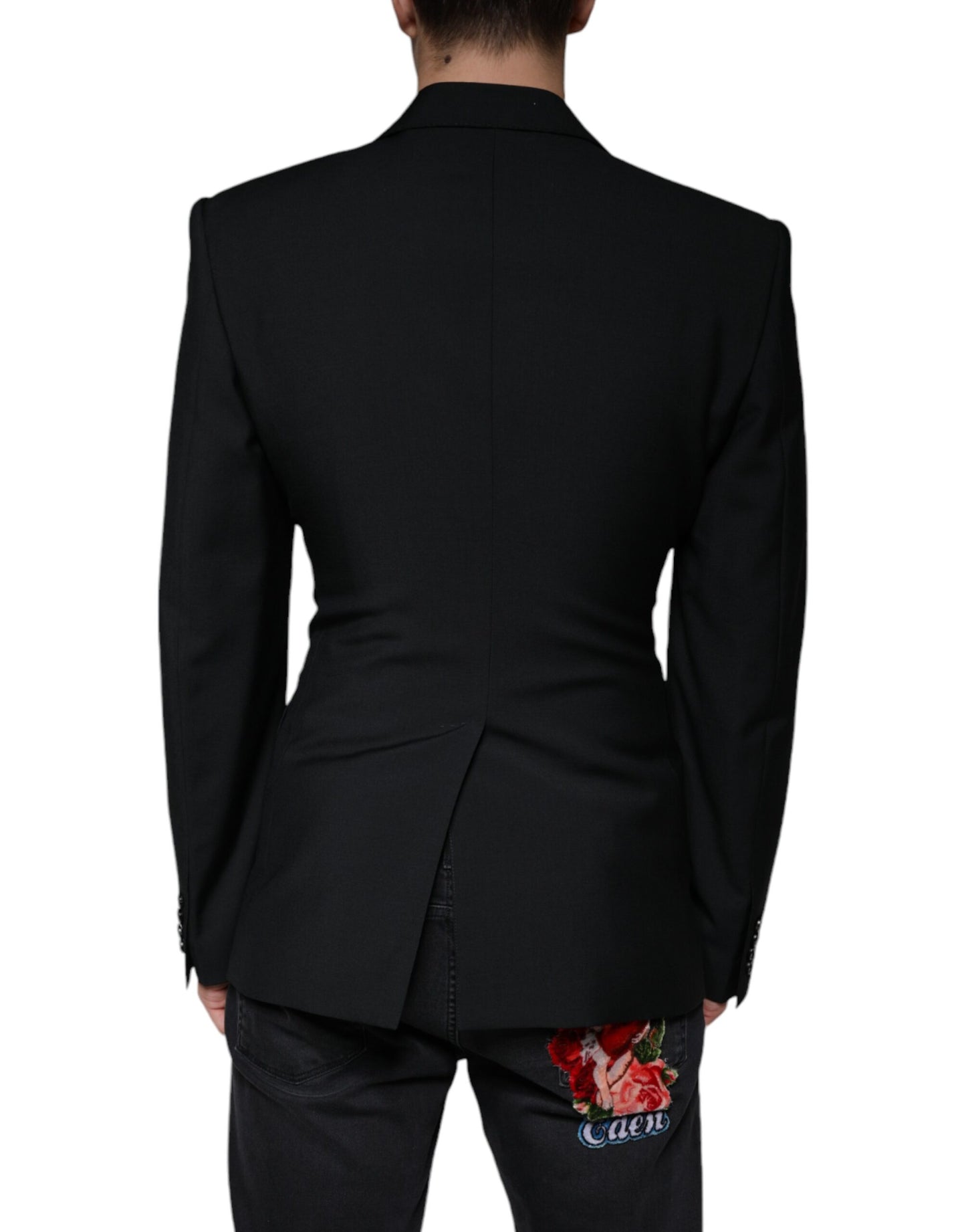 Dolce & Gabbana Black White Single Breasted Dress Blazer Dolce & Gabbana