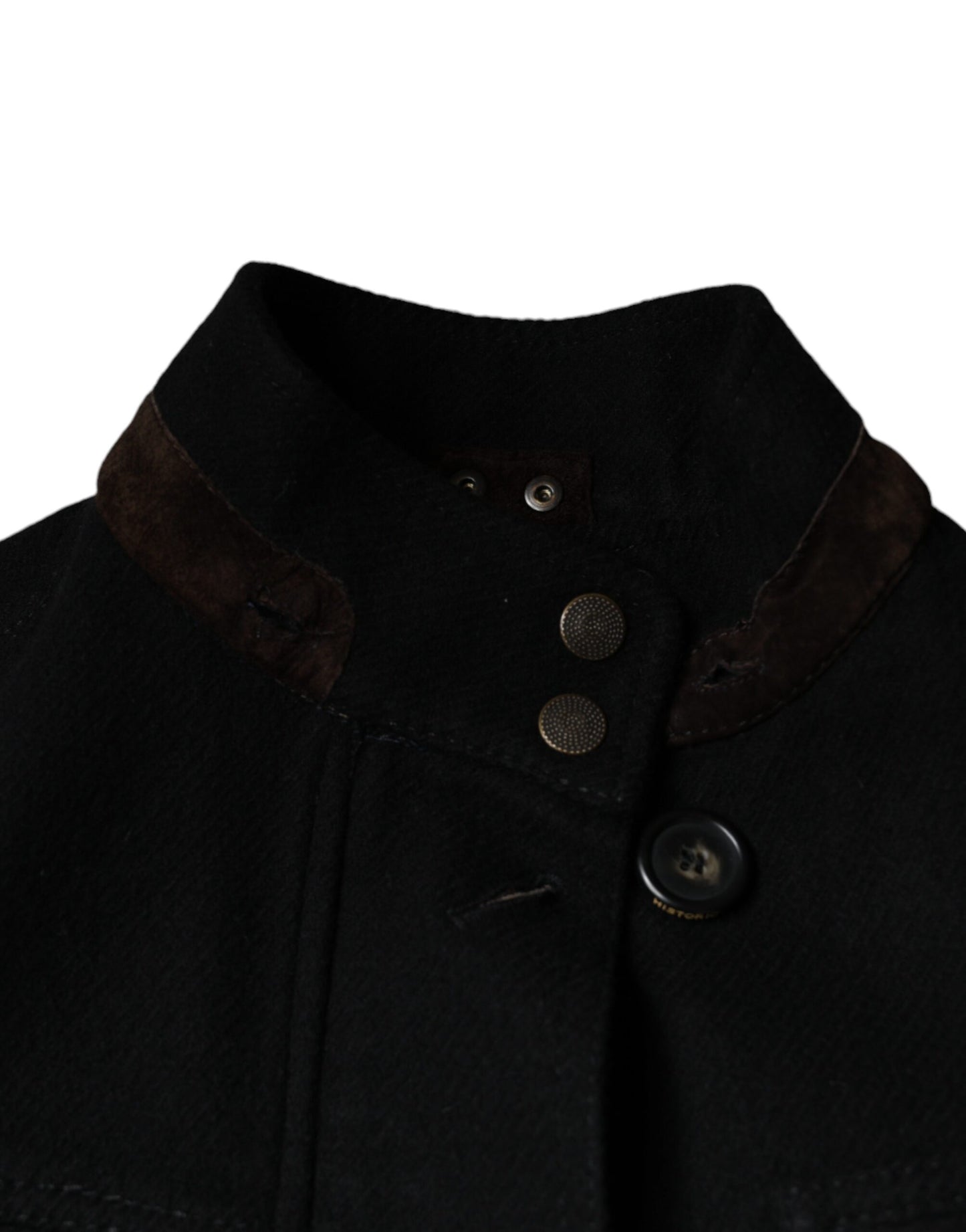 Dolce & Gabbana Black Button Down Cotton Stretch Denim Jacket Dolce & Gabbana