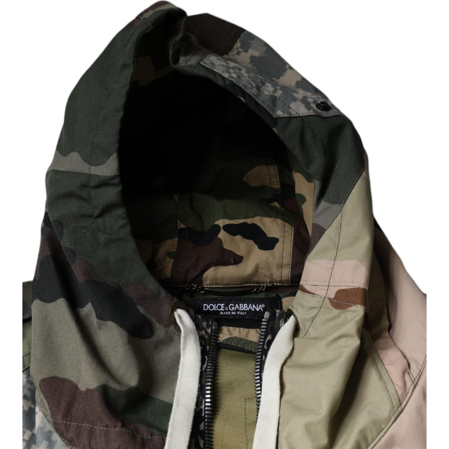 Dolce & Gabbana Multicolor Camouflage Full Zip Hooded Jacket Dolce & Gabbana