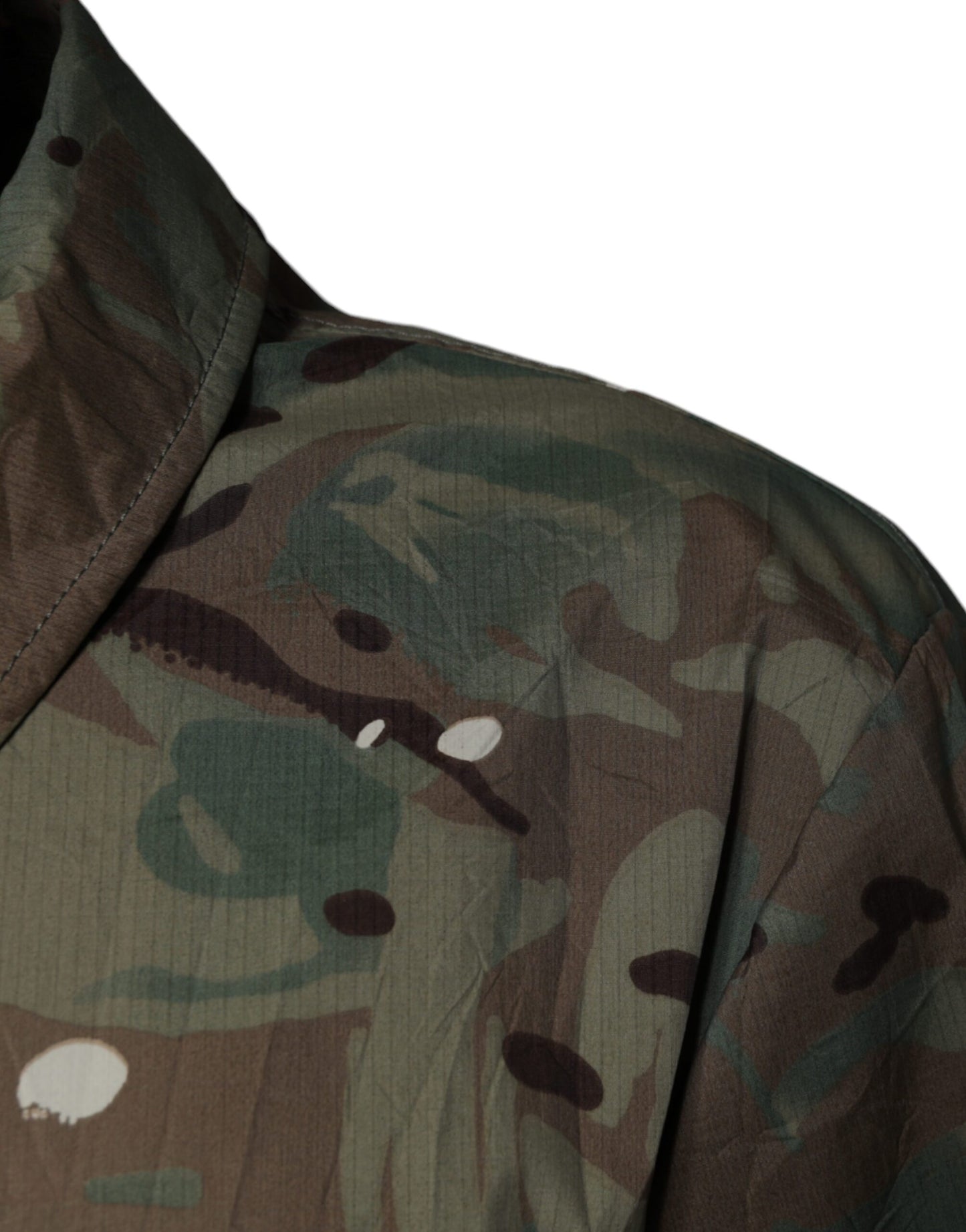 Dolce & Gabbana Multicolor Camouflage Collared Coat Jacket Dolce & Gabbana