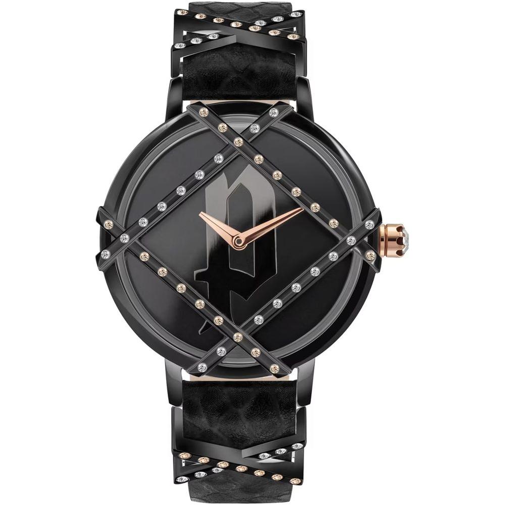 Police Black Leather Watch Police