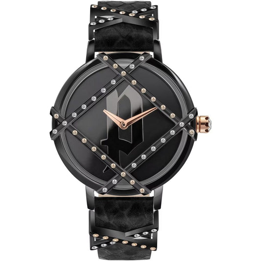 Police Black Leather Watch Police