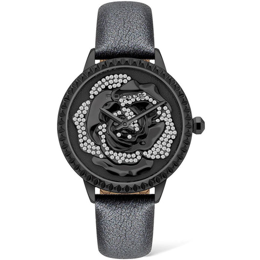 Police Black Leather Watch Police