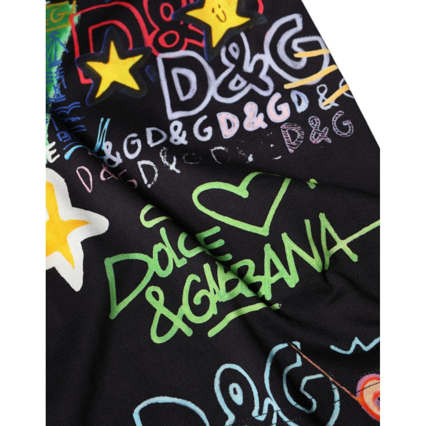 Dolce & Gabbana Multicolor Graphic Print Cotton Crew Neck T-shirt Dolce & Gabbana