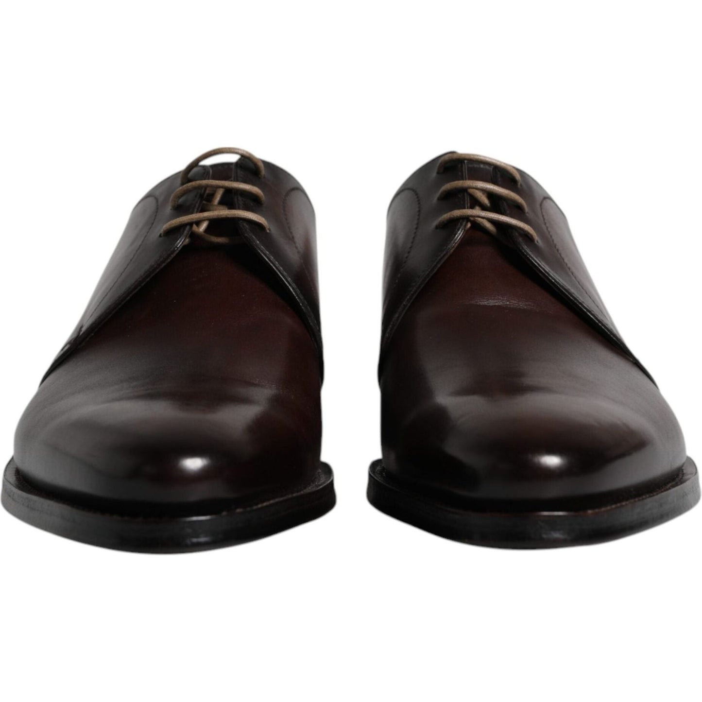 Dolce & Gabbana Black Leather Lace Up Men Derby Formal Shoes Dolce & Gabbana