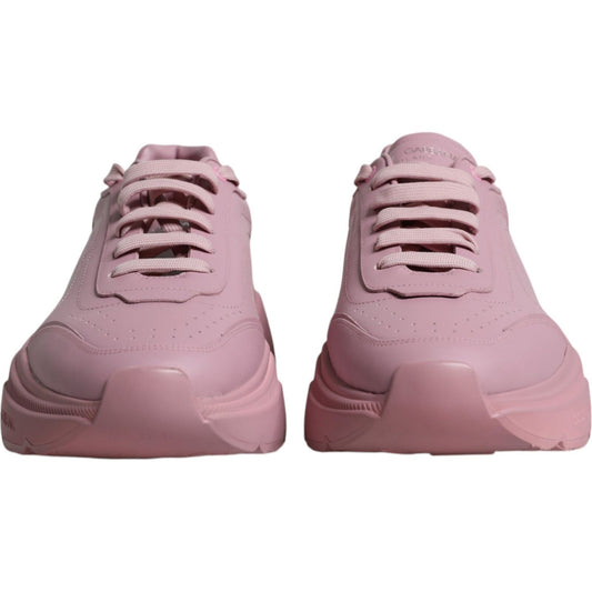 Dolce & Gabbana Pink Leather Daymaster Low Top Sneakers Shoes