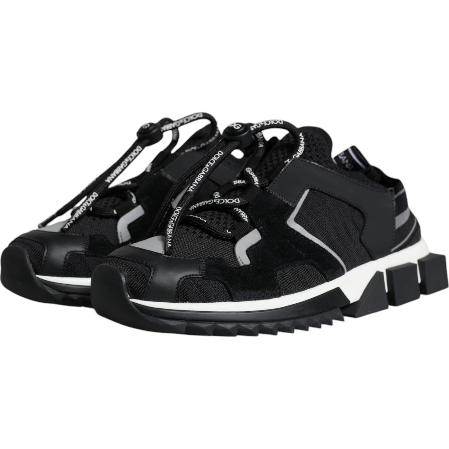 Dolce & Gabbana Black Mesh Sorrento Trekking Sneakers Shoes Dolce & Gabbana