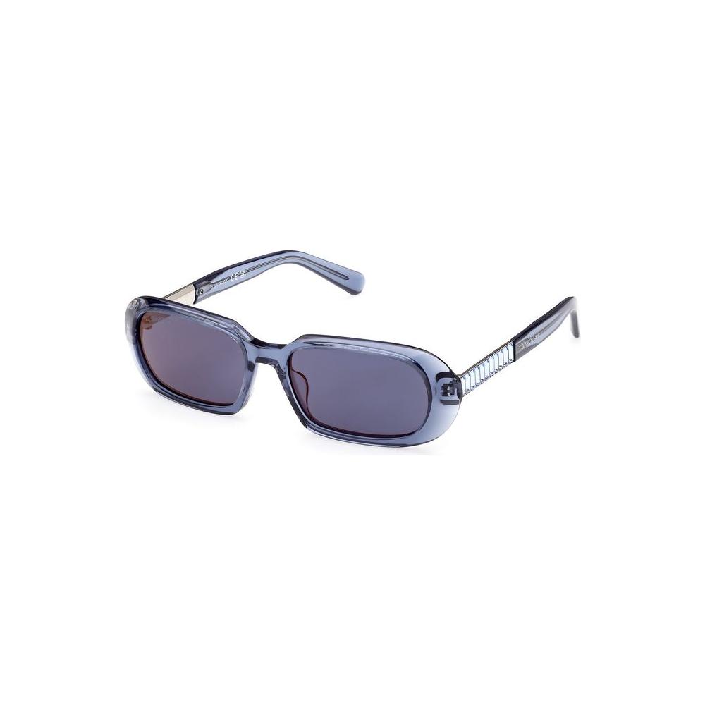 Swarovski Blue Plastic Sunglasses