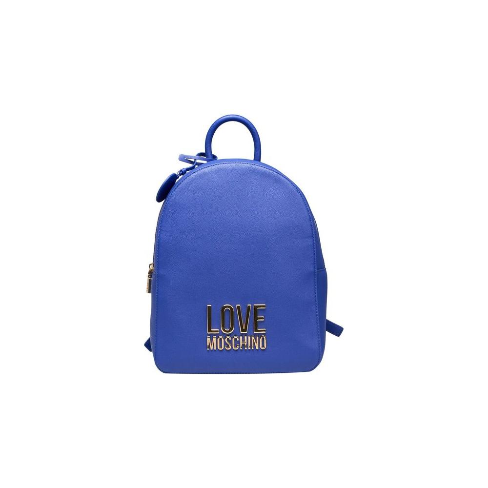 Love Moschino Blue Polyethylene Backpack Love Moschino