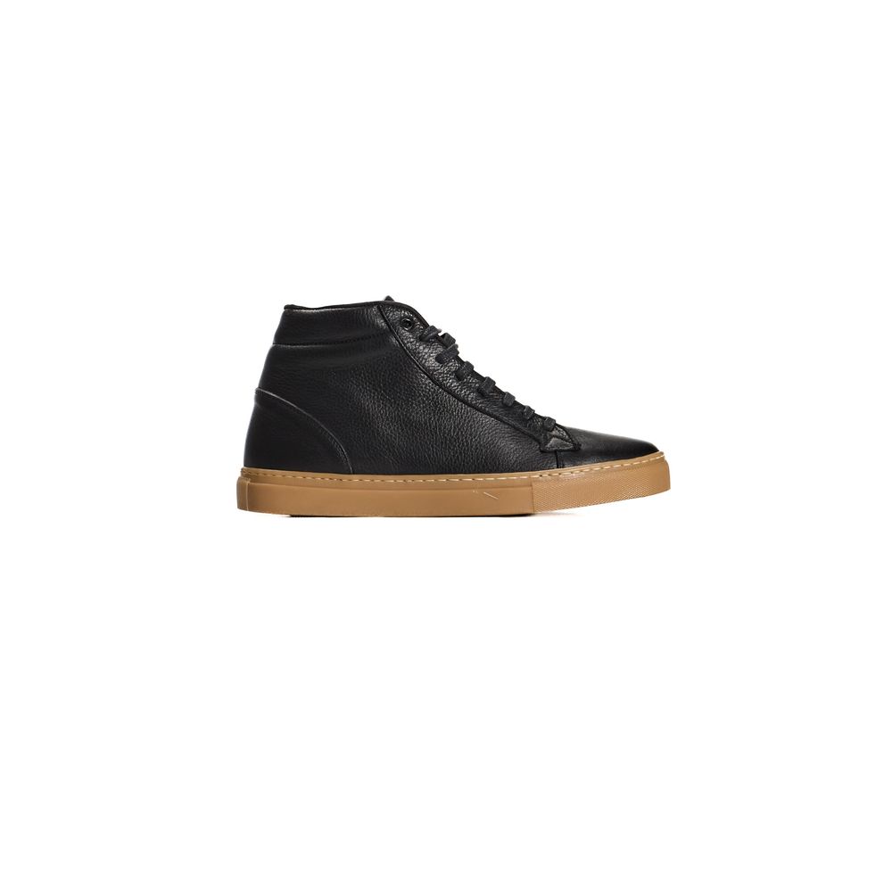 Roberto Pepe Luxury Black Calfskin Sneaker Roberto Pepe Luxury