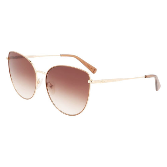 Longchamp Gold Metal Sunglasses Longchamp