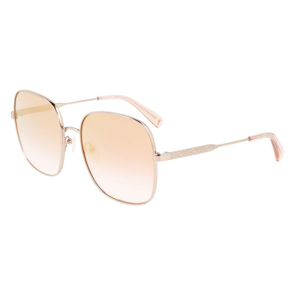 Longchamp Gold Metal Sunglasses Longchamp