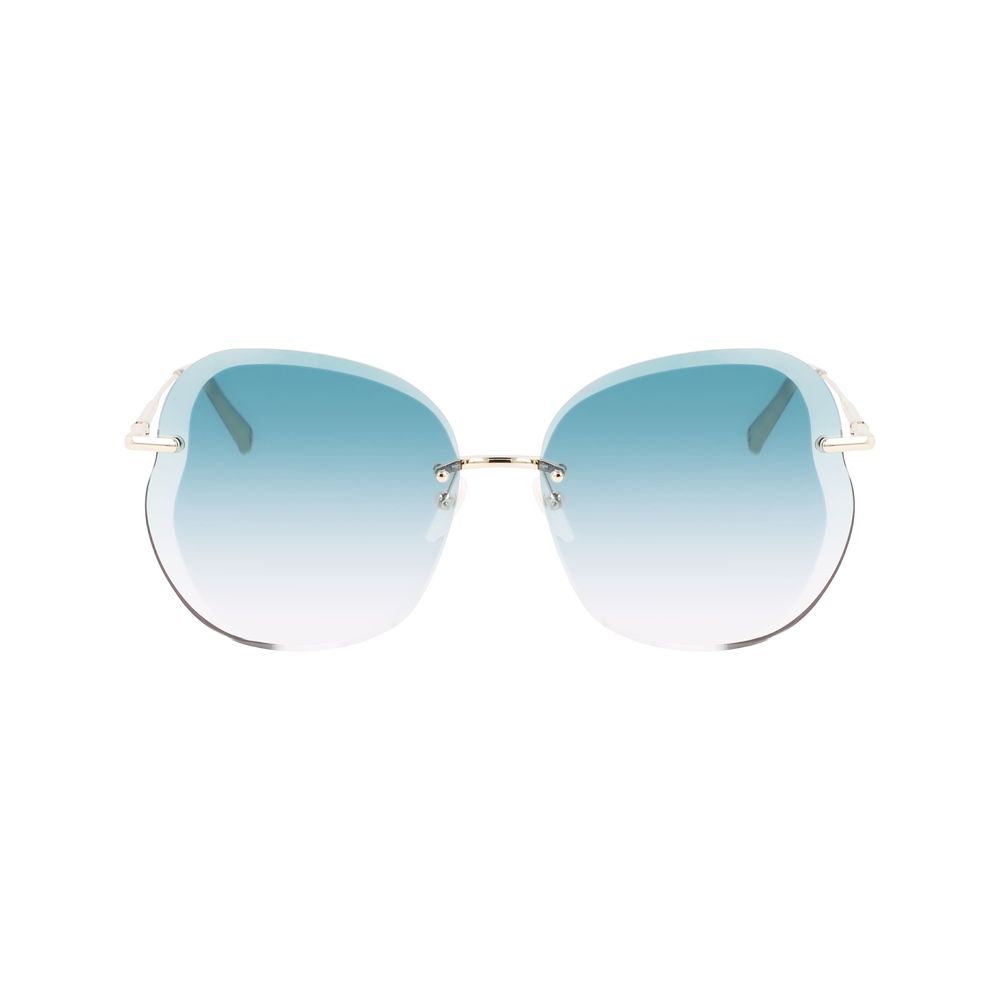 Longchamp Gold Metal Sunglasses Longchamp